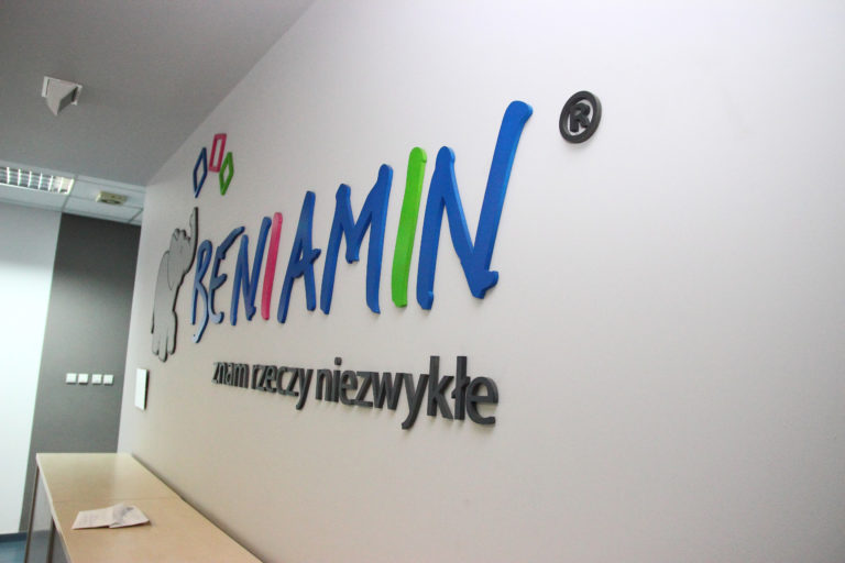 Logo w drukarni Beniamin