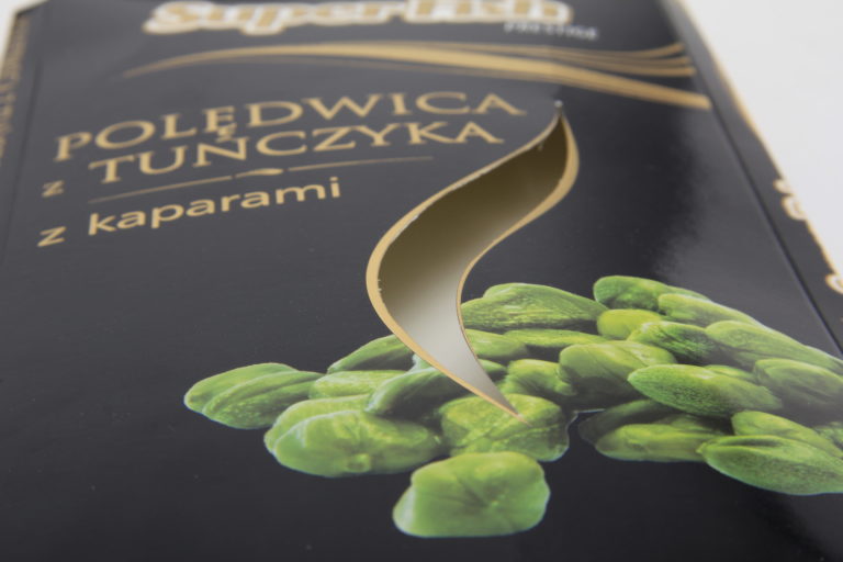 Opakowanie spożywcze z grafiką zielonych warzyw